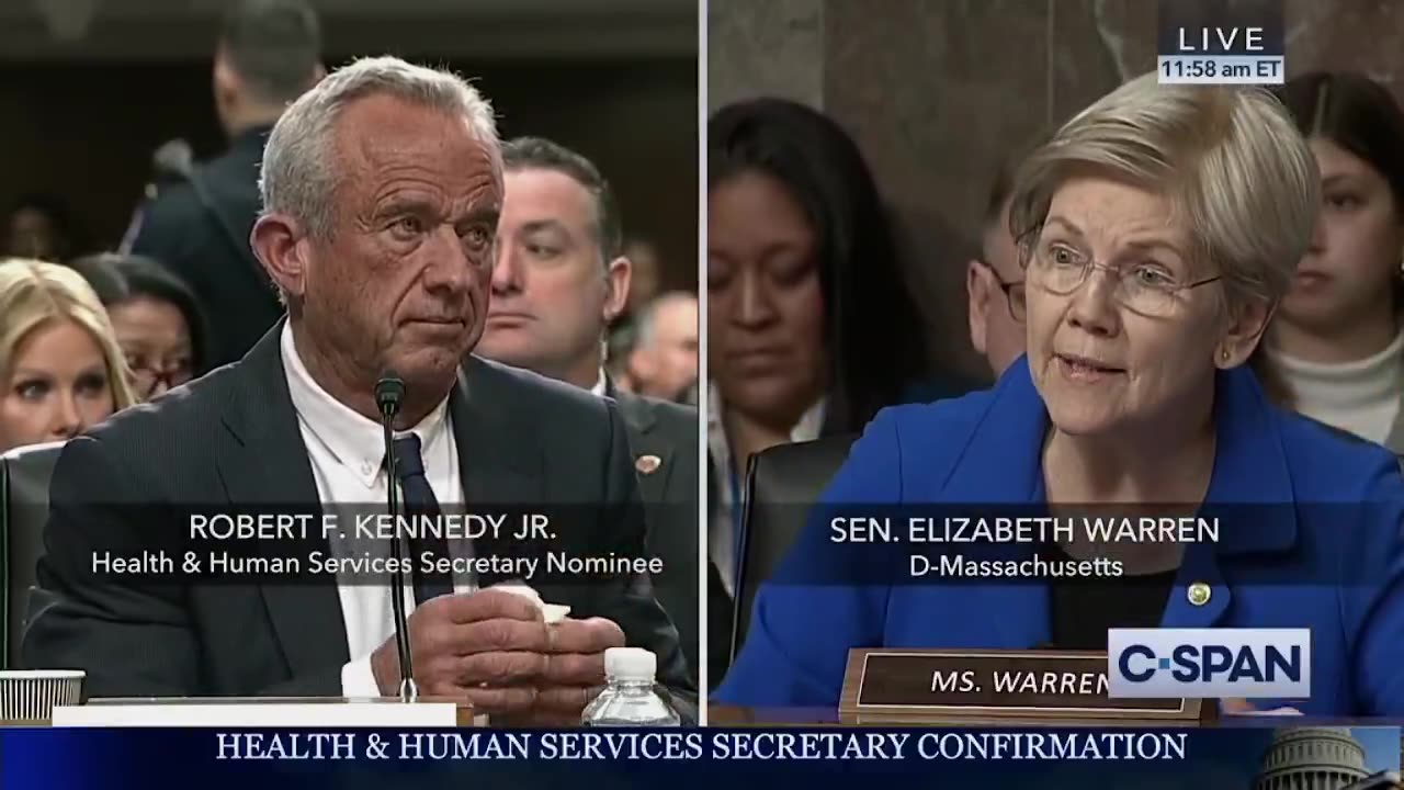 Elizabeth Warren frantically begging RFK Jr. not to sue Big Pharma