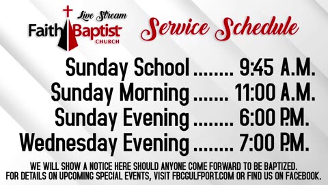Sunday Evening Service | 10/12/2025 | Faith Baptist Church