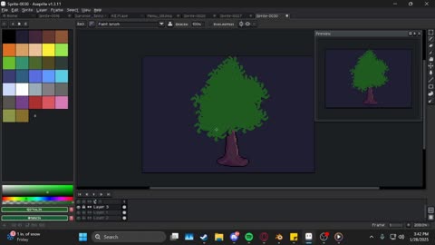 Simple pixel art tree!