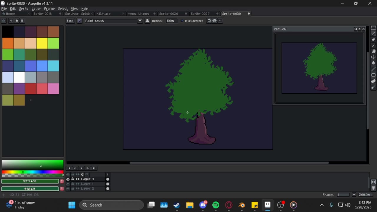 Simple pixel art tree!