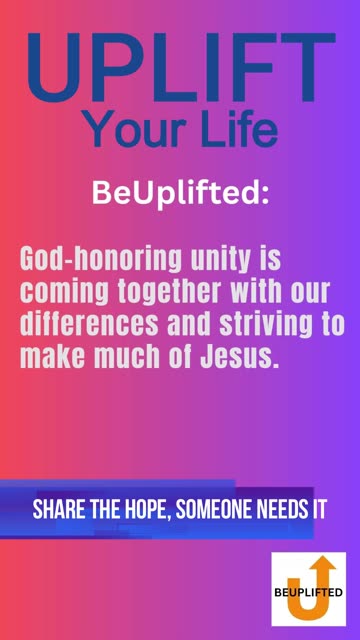 God honoring unity...