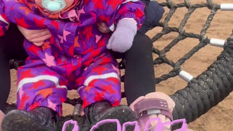 Kayla & Kiara in the Big Swing Together — Adorable Sibling Moment 💕