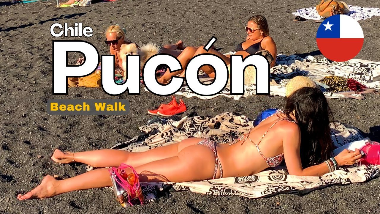 PUCON Beach Walking Tour | CHILE | 4k UHD