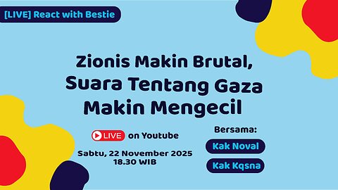 [LIVE] | Zionis Makin Brutal, Suara Tentang Gaza Makin Mengecil | Live React with Bestie – Eps. 73