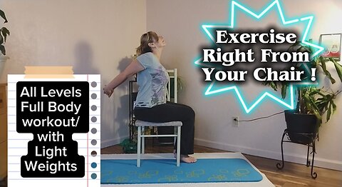 Chair Workout with light weights
