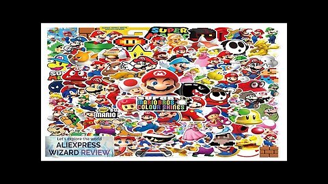 100Pcs Super Mario Bros Stickers Kawaii Luigi Yoshi Skateboard Bicycle Guitar Laptop Review