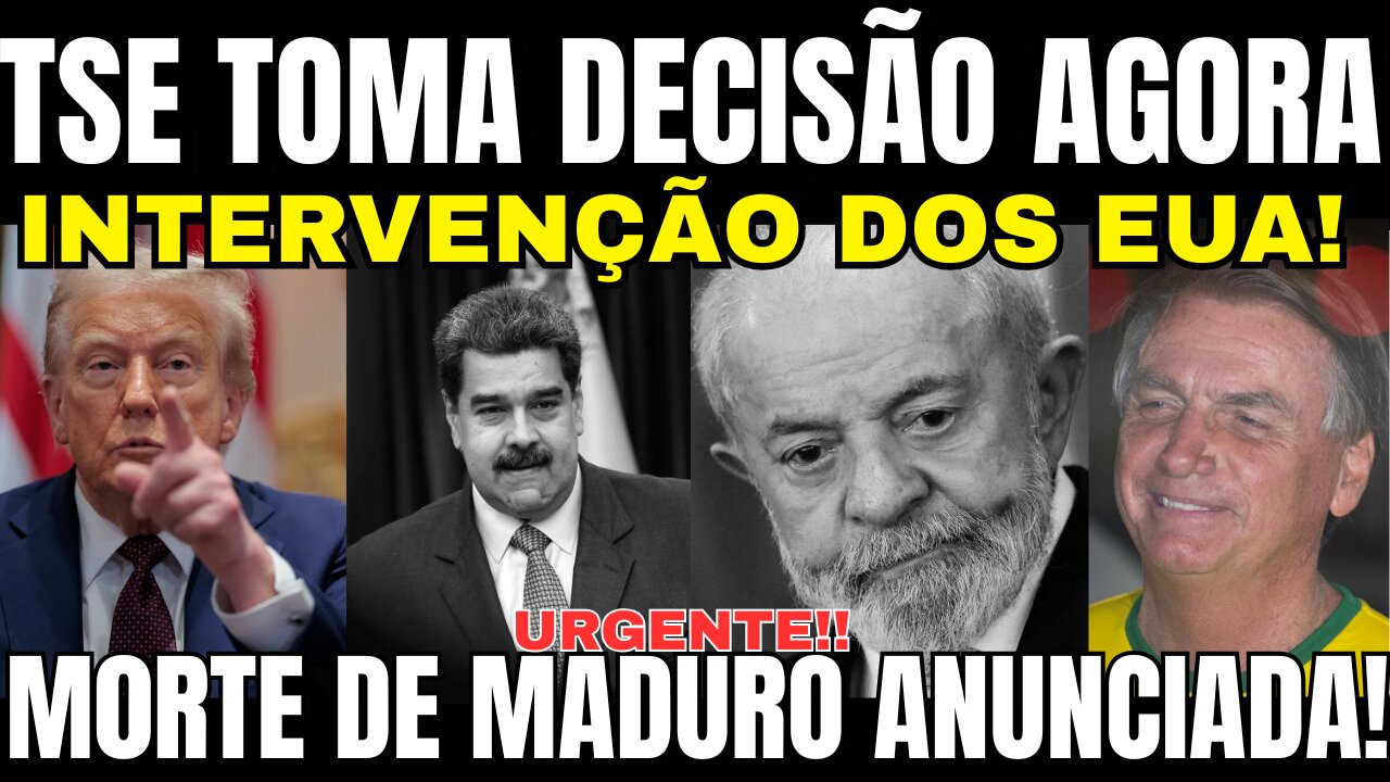 BOMBA!! TSE TOMA DECISÃO ÀS PRESSAS!! INTERVENÇÃO DOS EUA AGORA! BOLSONARO COMEMORA!!