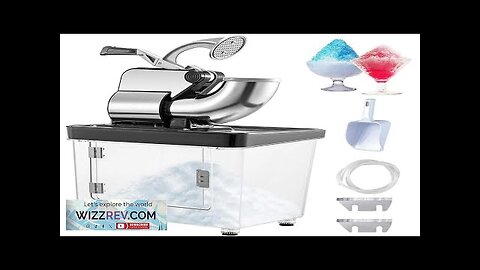 Commercial Ice Crusher 300W Electric Snow Cone Machine with Dual Blades Stainless Review