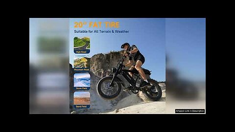 V60 Series Electric Bike 48V 18.2/15.6Ah Removable Battery 20” Fat Tire Electric Review