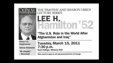 March 15, 2011 - Rep. Lee Hamilton Ubben Lecture at DePauw University (Complete)