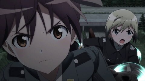 Strike Witches: Road to Berlin - Neuroi fight + destroying the missile