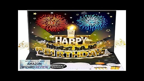 INPHER DIY Age Birthday Cards Fireworks Pop Up Cake Light and Music Review