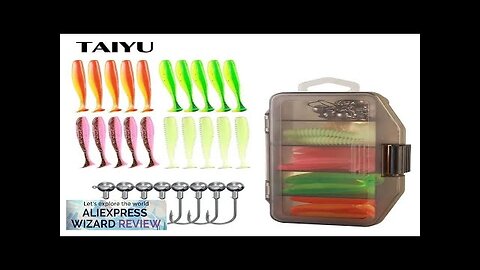 TAIYU Soft Fishing Lures Set 24pcs Silicone Bait 8pcs Metal Jig Head Review