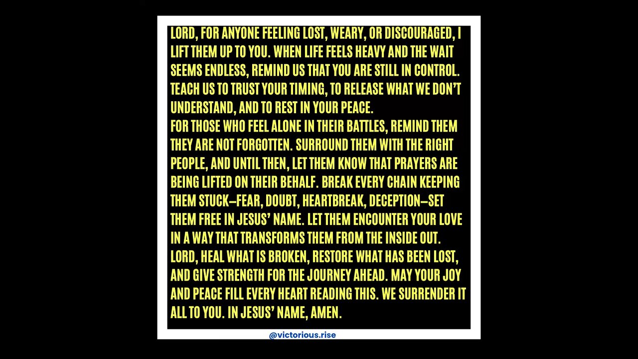 Prayer for me