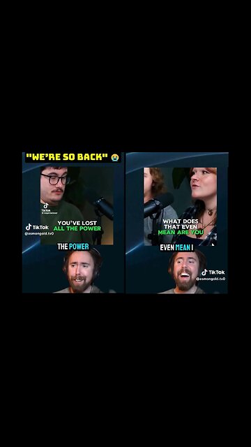 WE'RE SO BACK "We don't listen to people that look like you anymore"