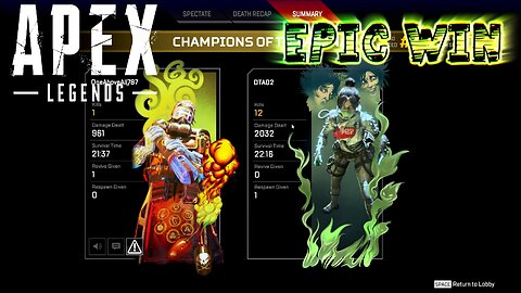 APEX LEGENDS EPIC WIN