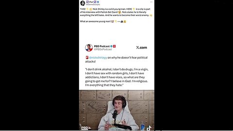 Nick Shirley explains why he doesn’t fear political attacks. What a Solid Young Man he is.❤️