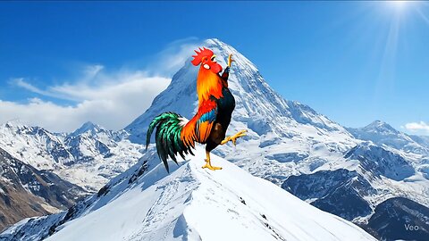 Rooster Dancing on Mountain #funny