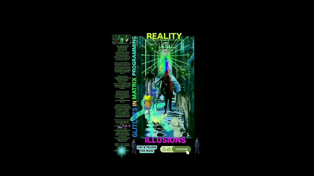 ▪︎REALITY AND ILLUSIONS/GLITCH IN MAYRIX PROGRAMMING▪︎