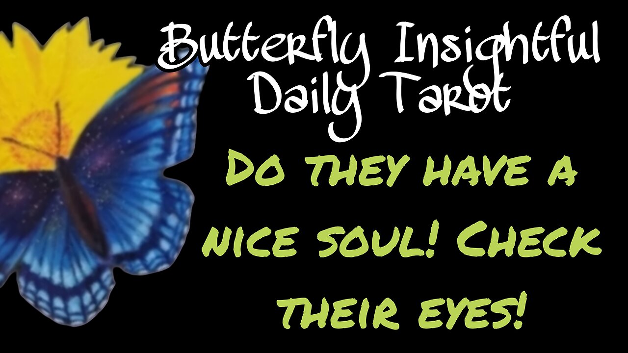 Butterfly Insightful Daily Tarot - Be passionate! Eyes are windows to the soul - do they have one!