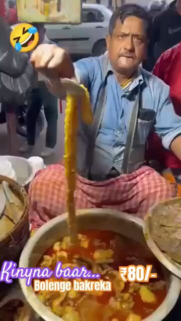 Indian Street Food Goat Meat at Kolkata