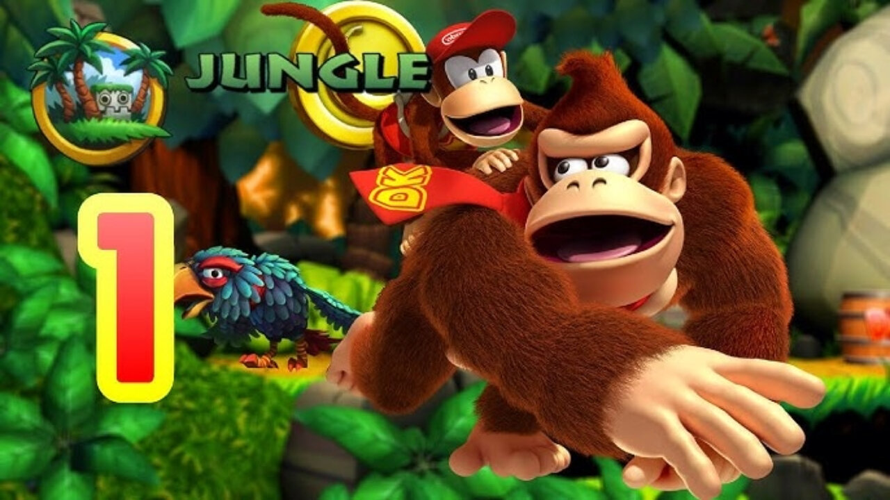 Donkey Kong Country Returns HD Switch [Jungle] (All Collectables)
