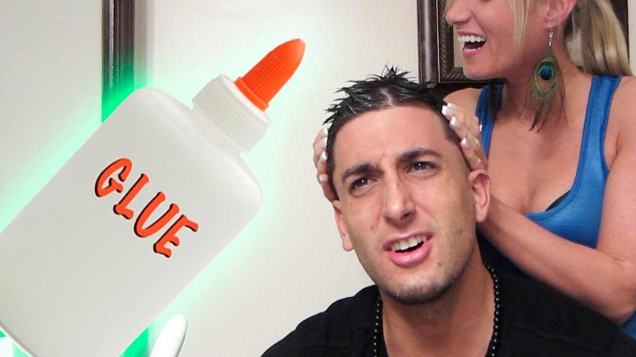 HAIR GEL GLUE PRANK