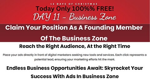 Day 11 Of The 12 Days Of Christmas Business Zone 100% FREE!