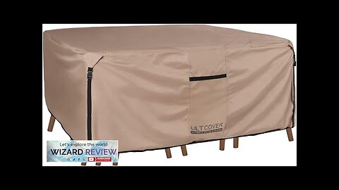 ULTCOVER Rectangular Patio Heavy Duty Table Cover 600D Tough Canvas Waterproof Review