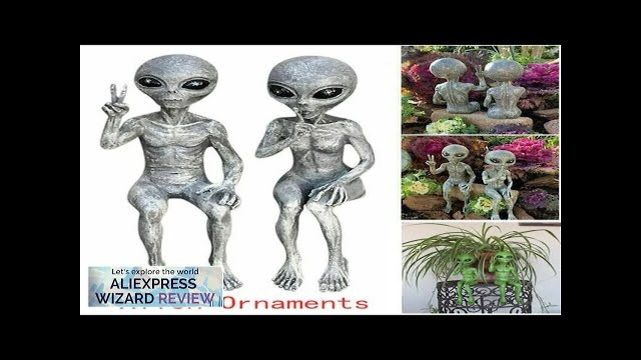 Outdoor Space Alien Ornaments Garden Resin Statue Figurine Home Decoration Gift Garden Review