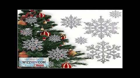 36pcs Christmas Snowflake Ornaments Plastic Silver Glitter Christmas Tree Snowflake Review