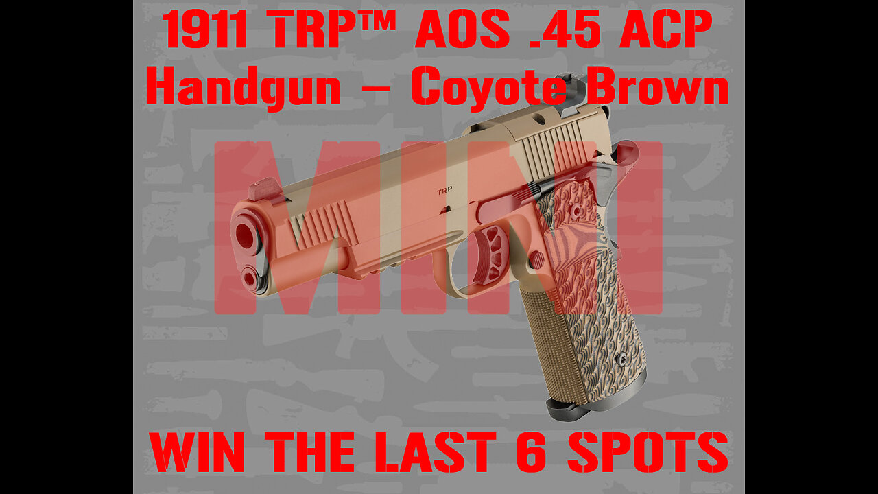 1911 TRP™ AOS .45 ACP Handgun MINI #4 FOR THE LAST 6 SPOTS IN THE MAIN WEBINAR