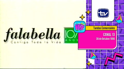Tandas Comerciales Canal 13 (06 de Octubre 1996)