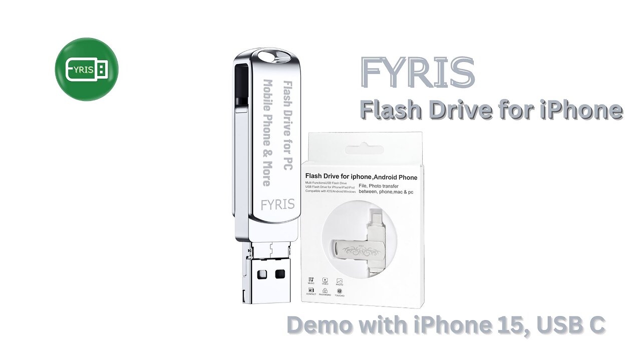 iPhone Flash Drive for Photos, 256GB Backup Video Files in Among iPad Galaxy Phones Mac PC,FYRIS