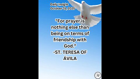 Daily Insight October 10, 2025 #faith #saint #Insight