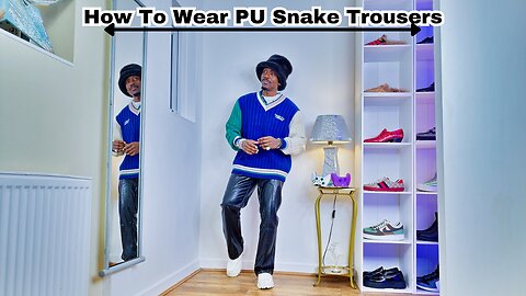 Men’s Guide: 3 Outstanding Ways To Wear Flared Snake PU Trousers