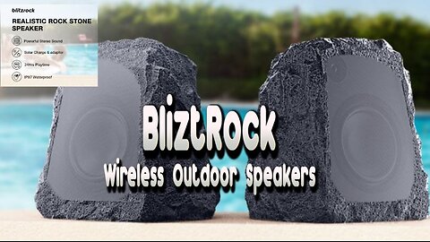 Blitzrock outdoor rock speakers.