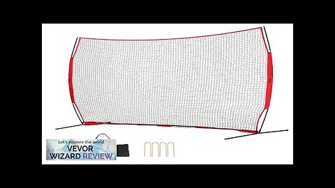 VEVOR Barricade Backstop Net 12x9 ft Ball Sports Barrier Netting Portable Practice Review