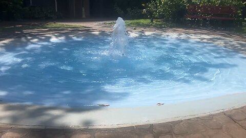 Garden fountain at November 3, 2025