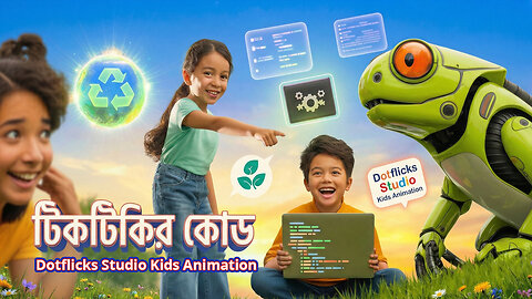 টিকটিকির কোড | The Lizard’s Code | রোবট টিকটিকি ও কোড শেখা | Dotflicks Studio Kids Animation