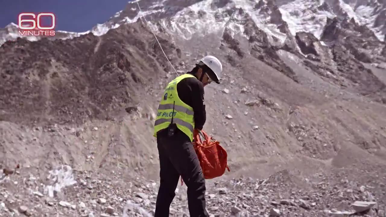 Companies are using drones to carry equipment loads up Everest.