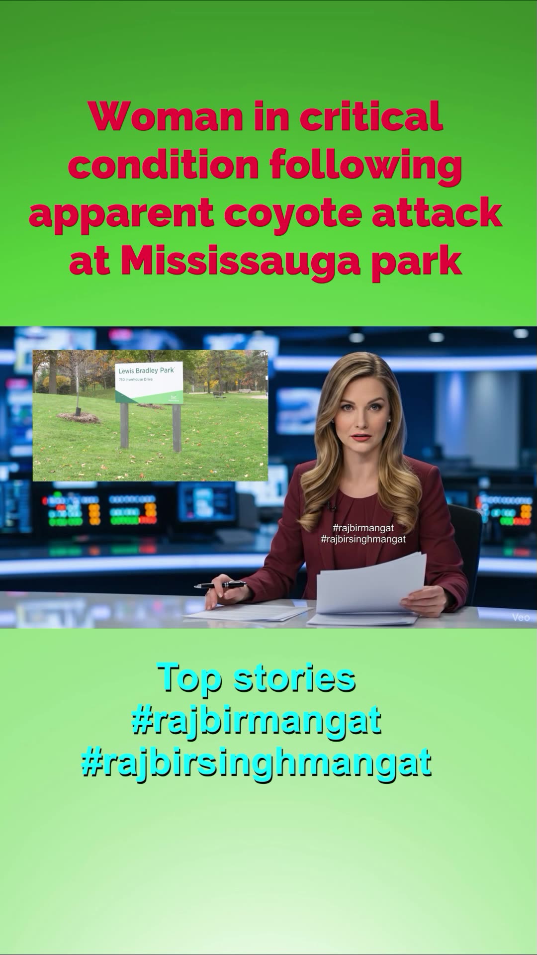 Woman in critical condition following apparent coyote attack at Mississauga park