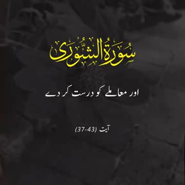 Surah Ash Shura 🌼 Verse 37-43♥