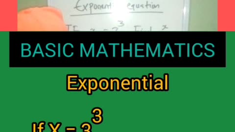 Nice exponential Equation