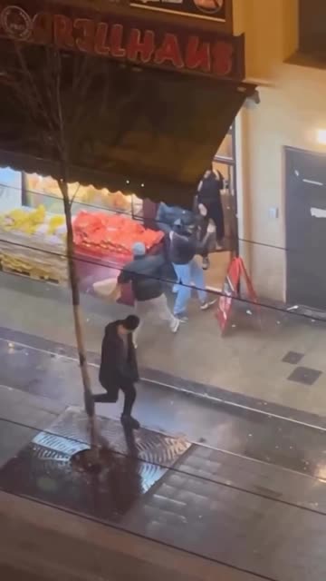 Arab in Germany wanted to throw fireworks at Germans but then karma intervened.