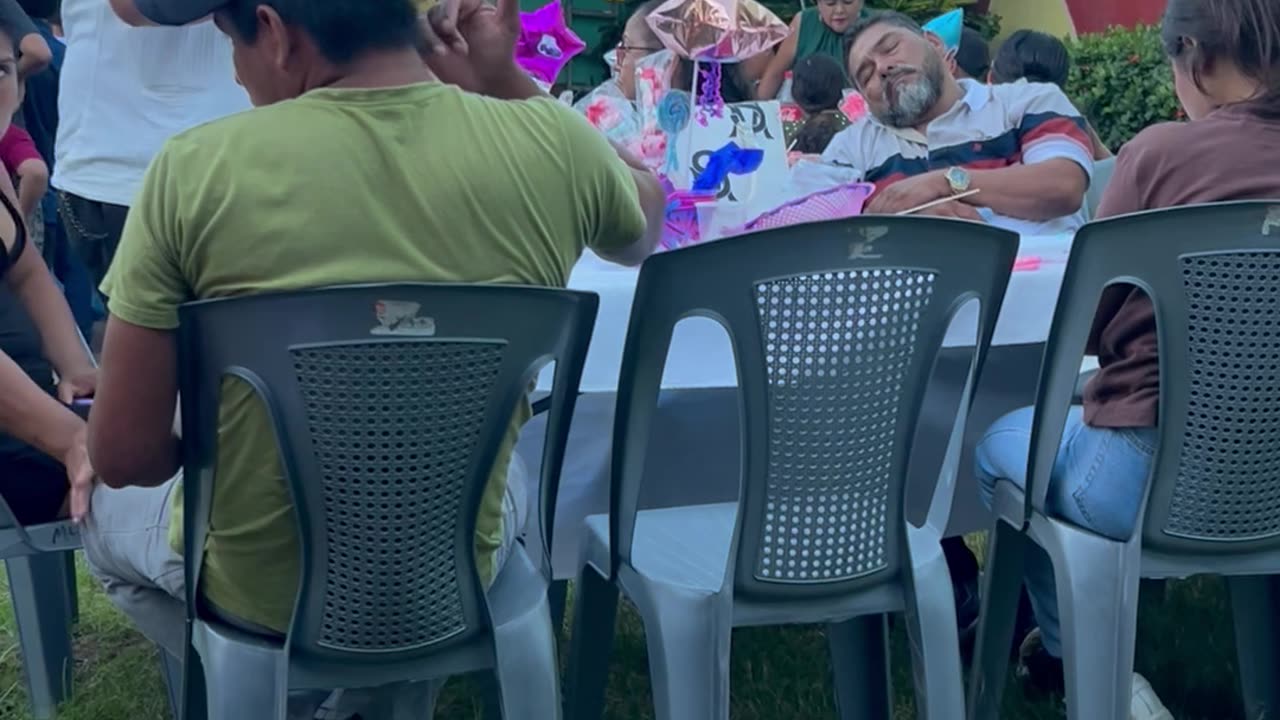 Man Falls Asleep in the Middle of a Party