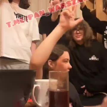 ❗️Brainwashed Ukrainian youth perform the nazi salute to the Ukrainian anthem.