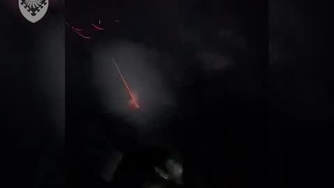 The video shows the combat work of the sky defenders on the night of October 13, 2025