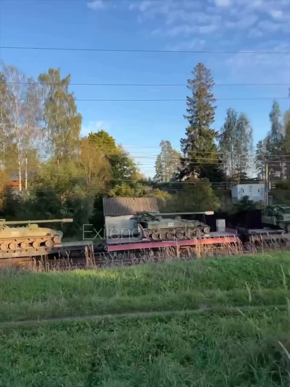 Leningrad Region, Pribytkovo Station. The footage of the transfer, probably from the storage