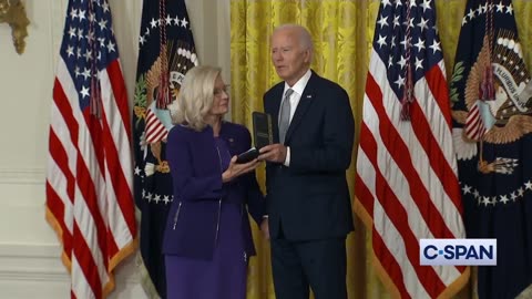 Biden awards Liz Cheney a Presidential Citizens Medal for "putting the American people over party."